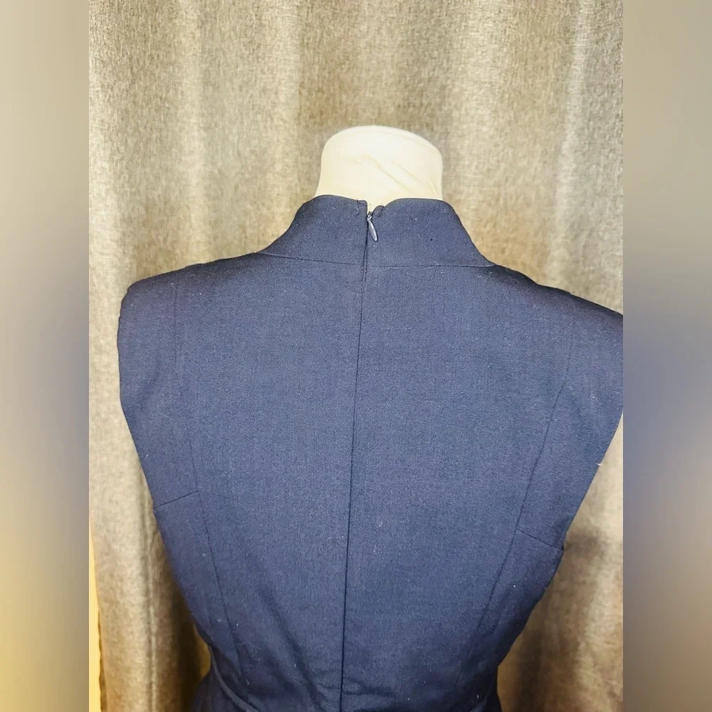 Venus Navy Blue Sleeveless Blazer Dress Women’s Size 8 – Midi Dress